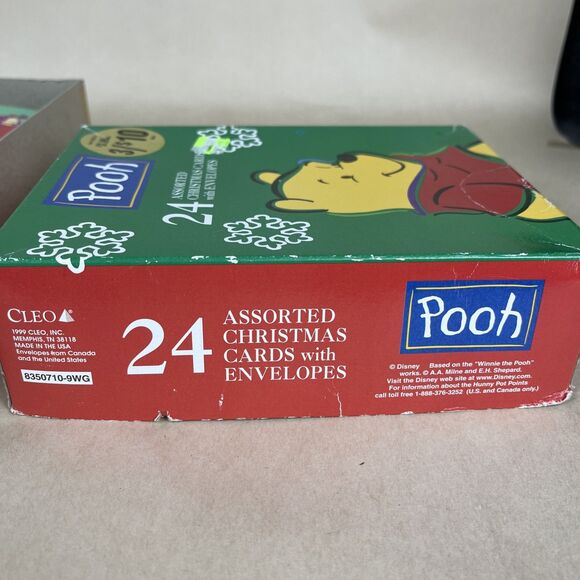 34 VTG 2000s Christmas Cards Base On Disney “ Winnie The‎ Pooh” - 5 Designs - Picture 13 of 14